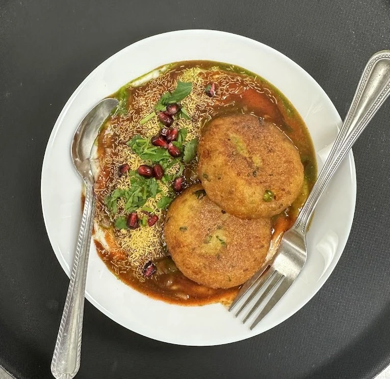 Dahi Bhalla - Indian chaat dish at Flavours Of Indian Saskatoon